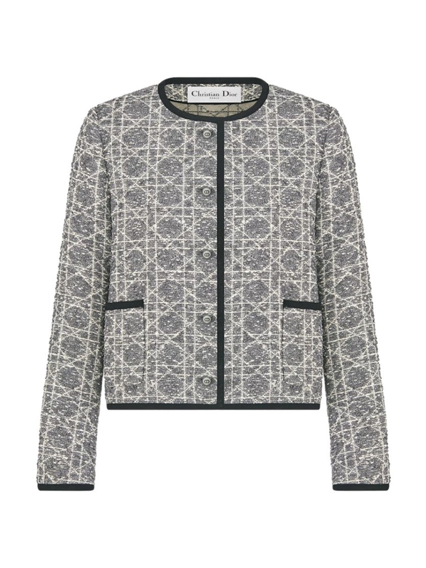 Dior Cotton-Blend Macrocannage Geometric Jacket
