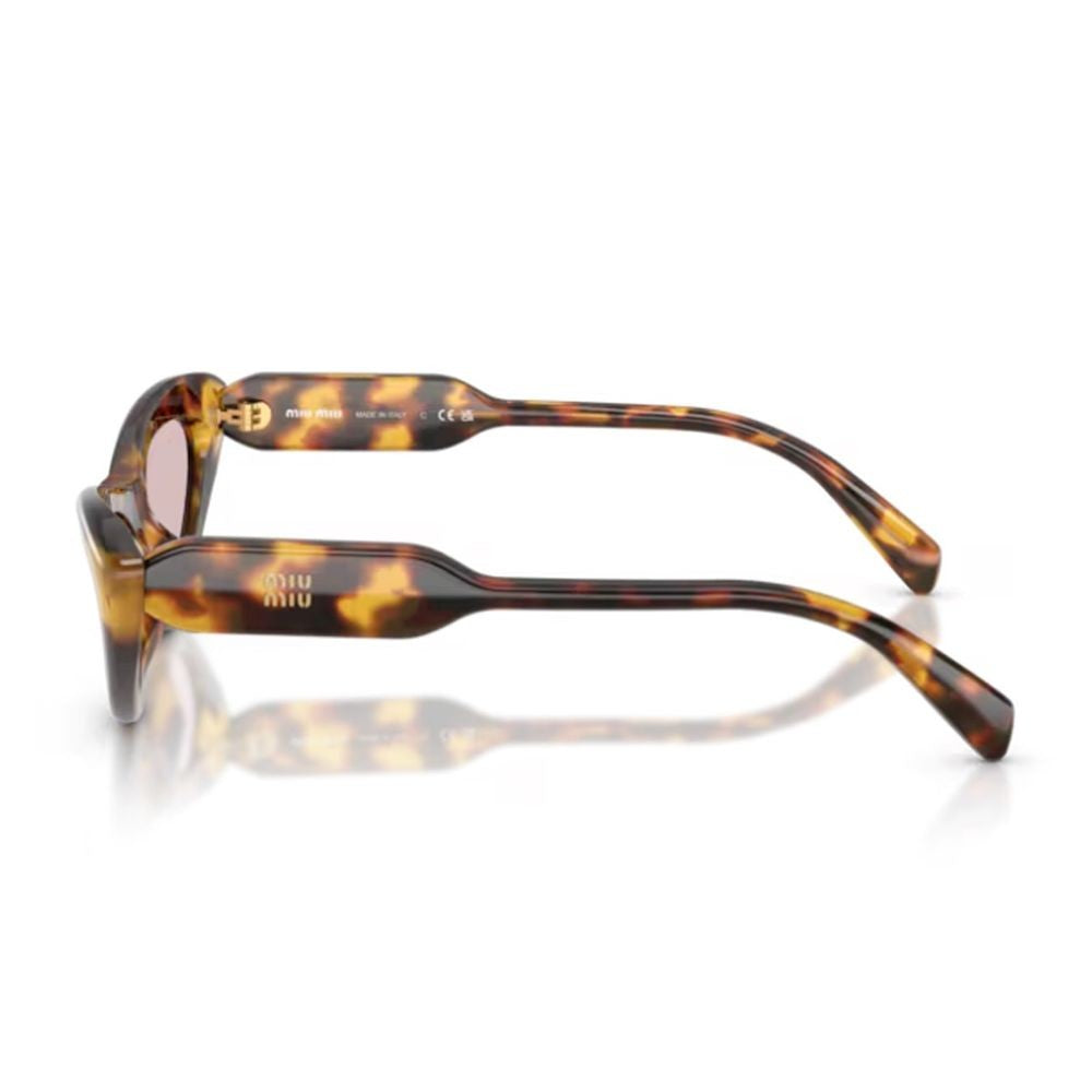 Miu Miu Cat-Eye Sunglasses With Vertical Logo In Honey Havana
