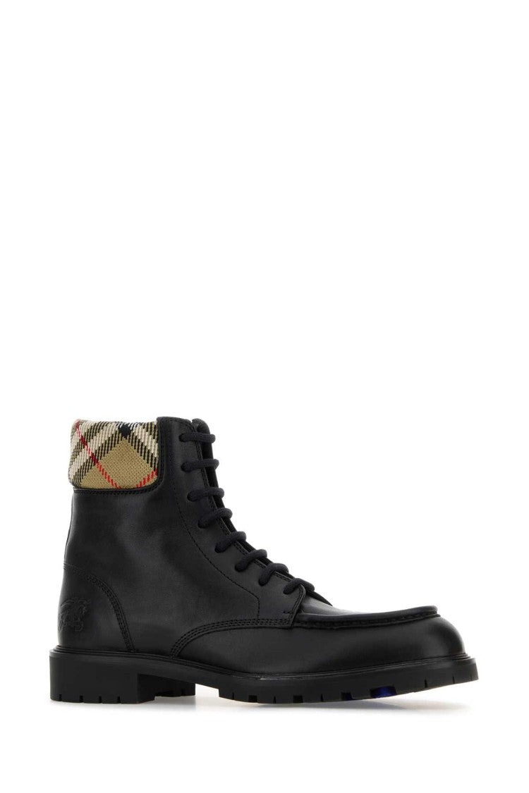 Burberry Black Leather Ankle Boots
