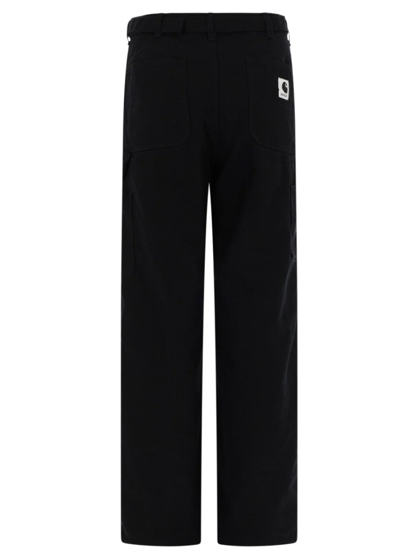 Sacai X Carhartt Wip Khaki Duck Cotton Straight-Leg Pants