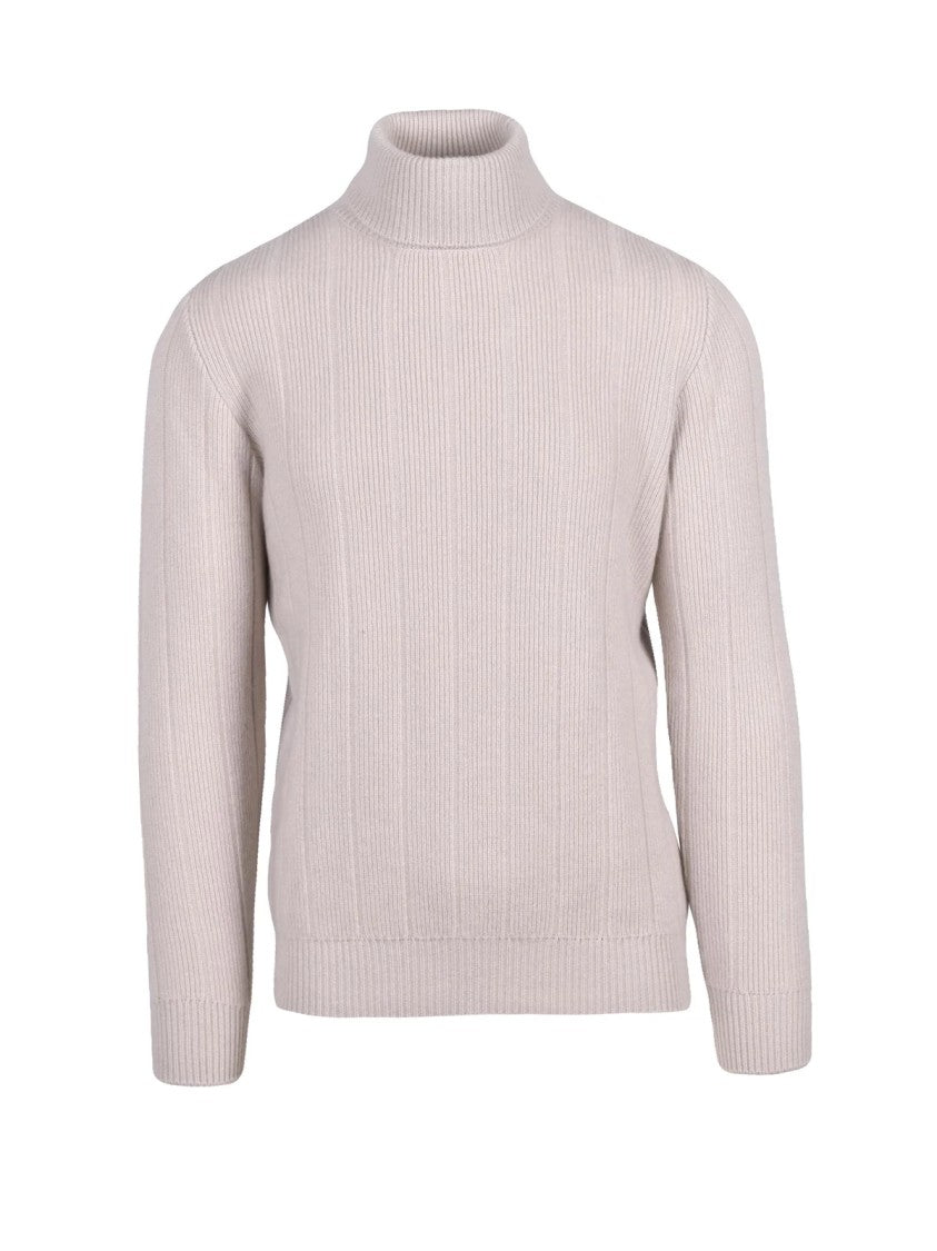 Eleventy High Neck Cashmere Sweater With Structured Turtleneck