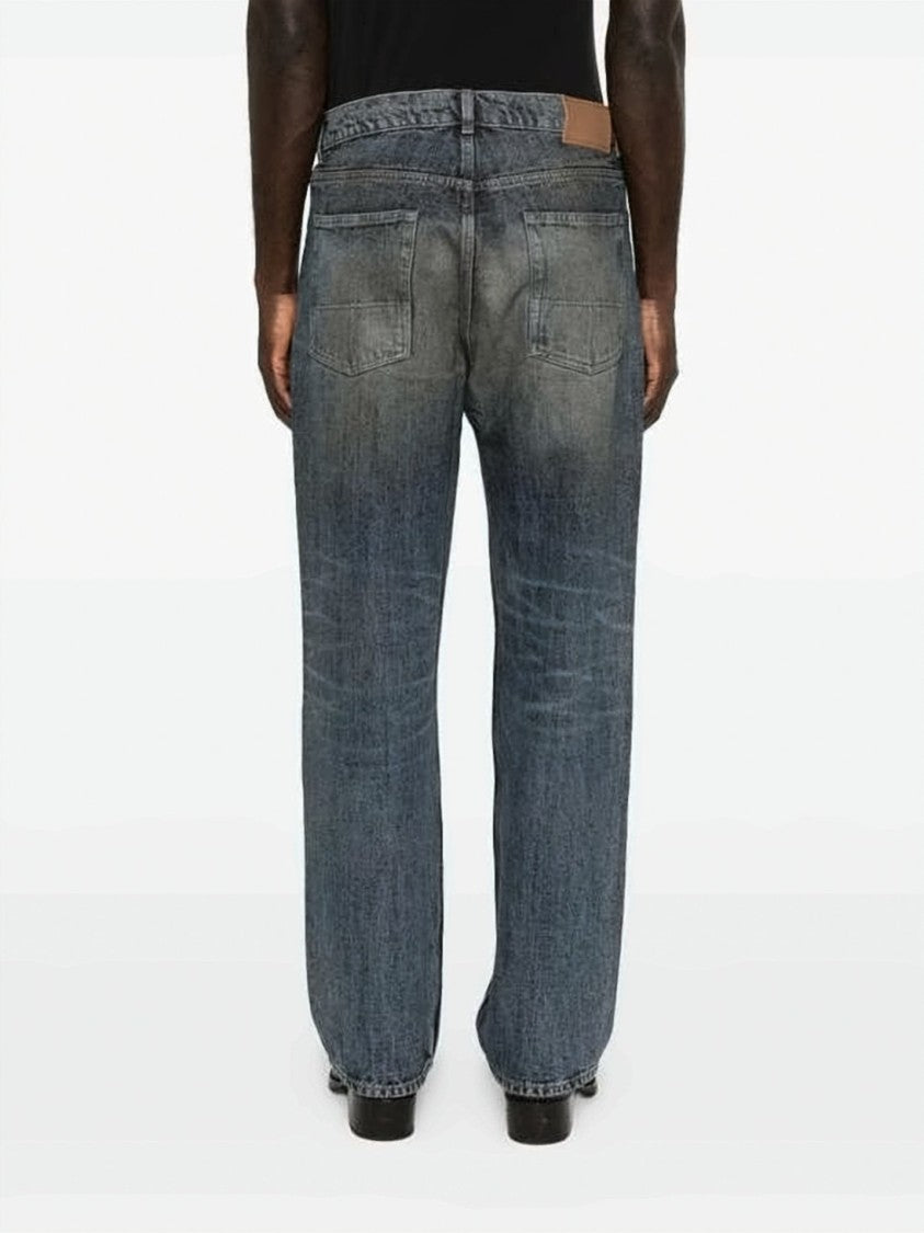 Our Legacy Relaxed-Fit Denim Jeans With Faded Wash And Whiskering