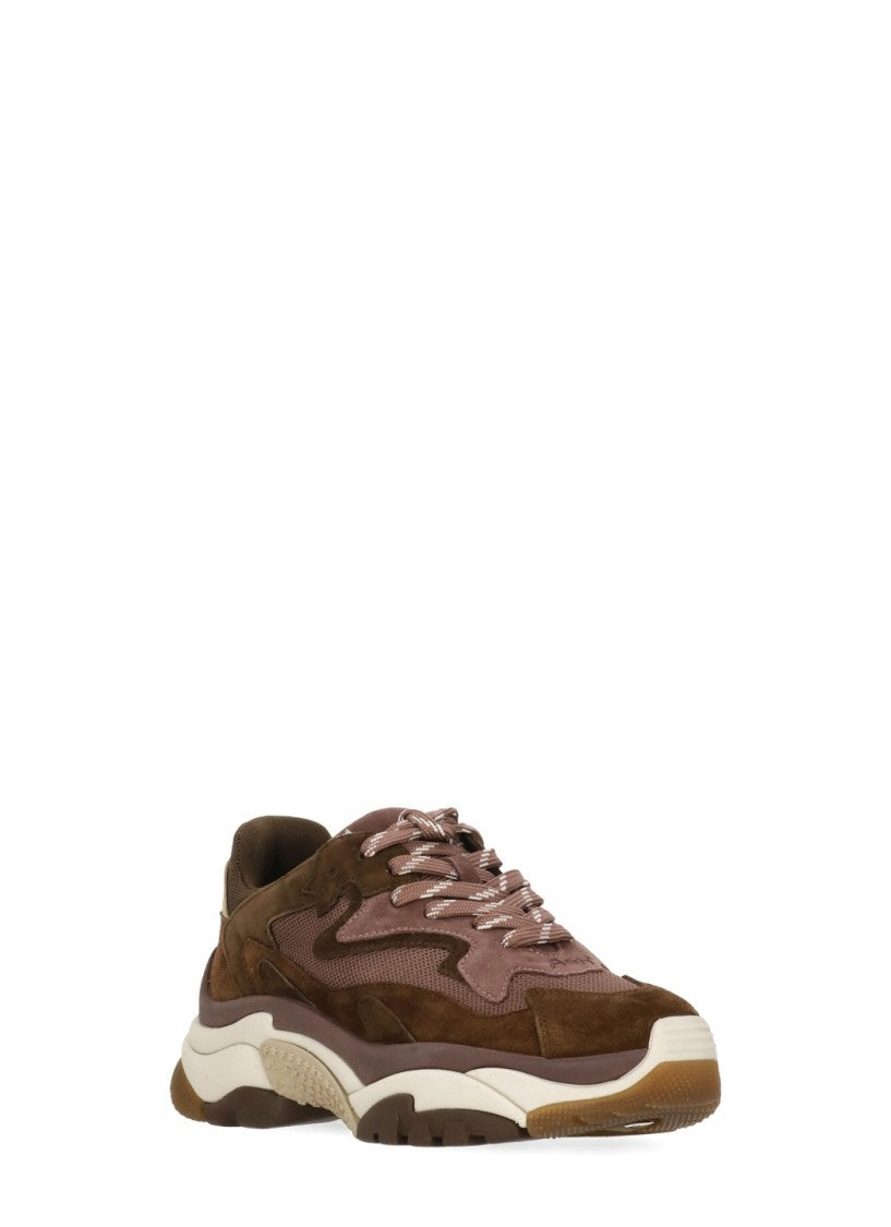 Ash Brown Addict Suede Mesh Sneakers