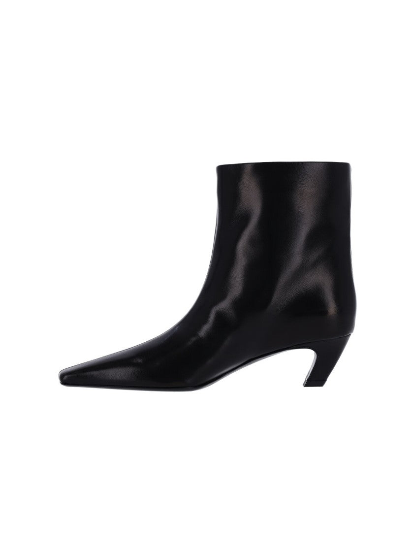 Khaite Black Arizona Pointed Leather Boots