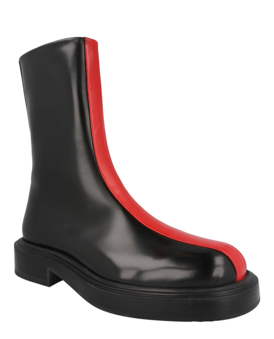 Ferragamo Florentia Contrasting Insert Ankle Boots