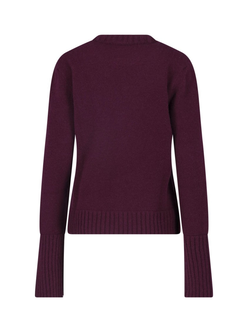 Sa Su Phi Burgundy Crewneck Cashmere Sweater