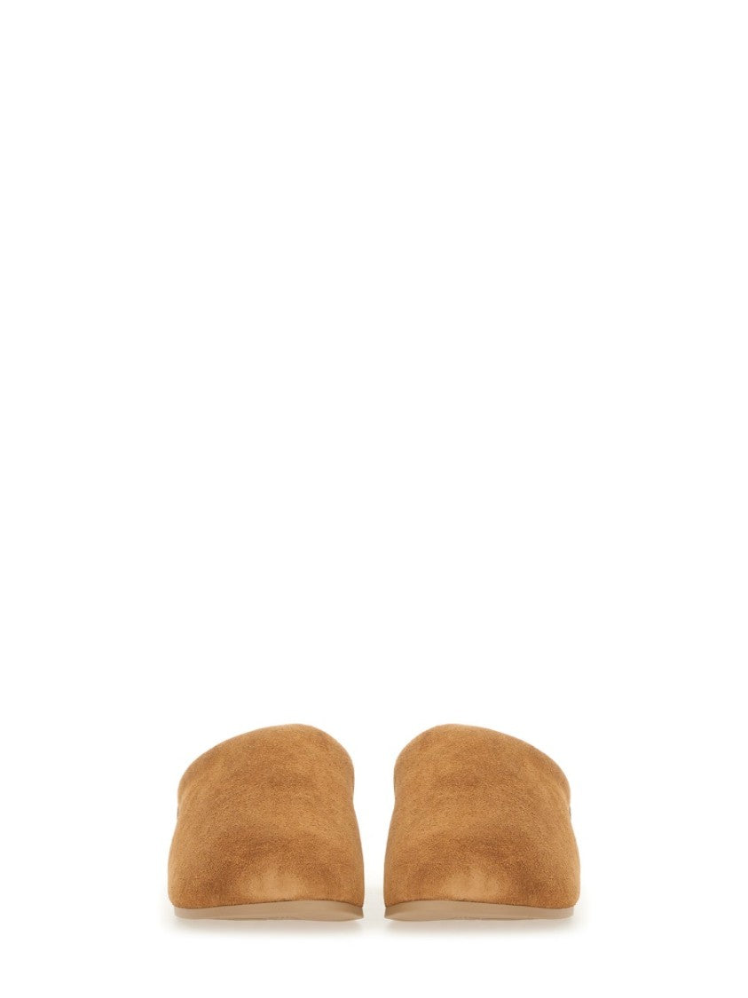 Ugg Elea Plush Leather Slip-On Flats