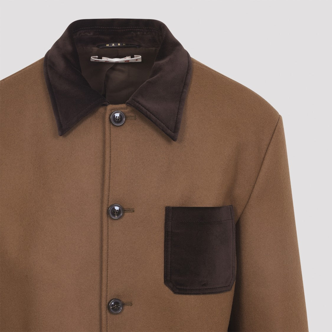 Marni Structured Brown Wool Jacket
