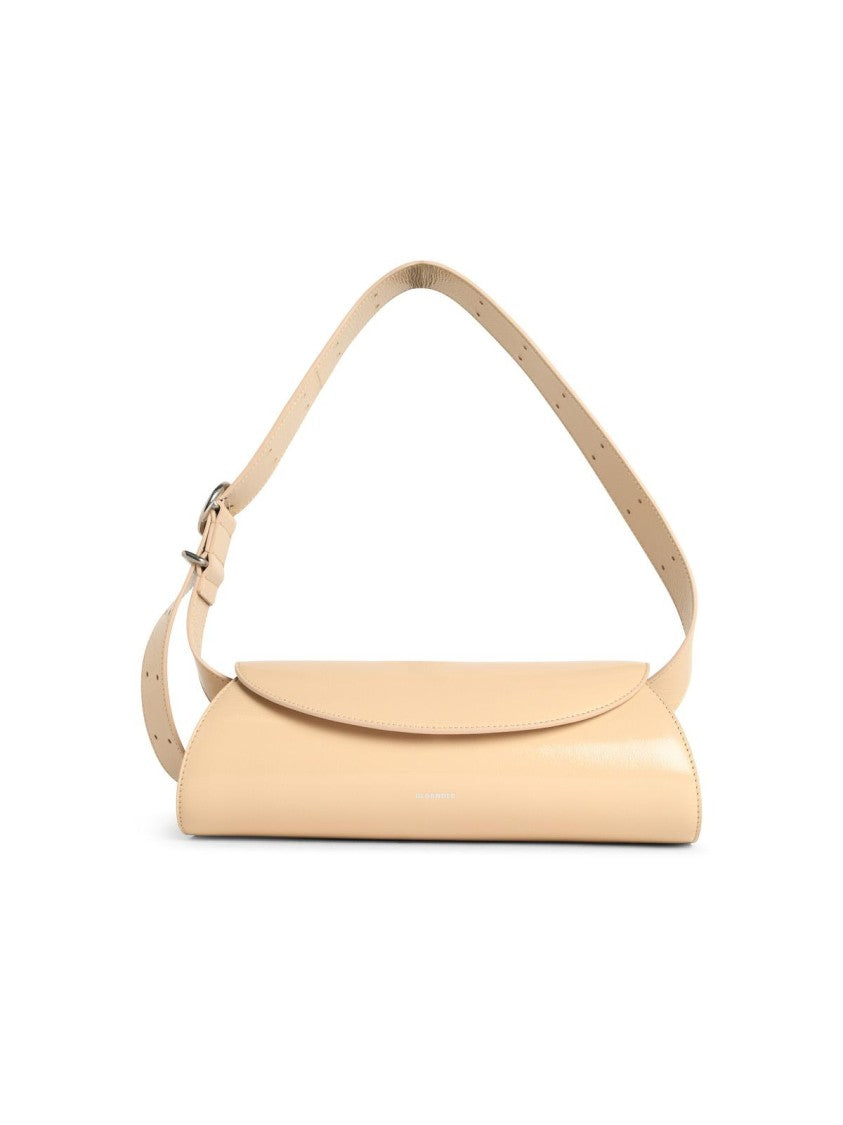 Jil Sander Small 'Cannolo' Beige Leather Bag