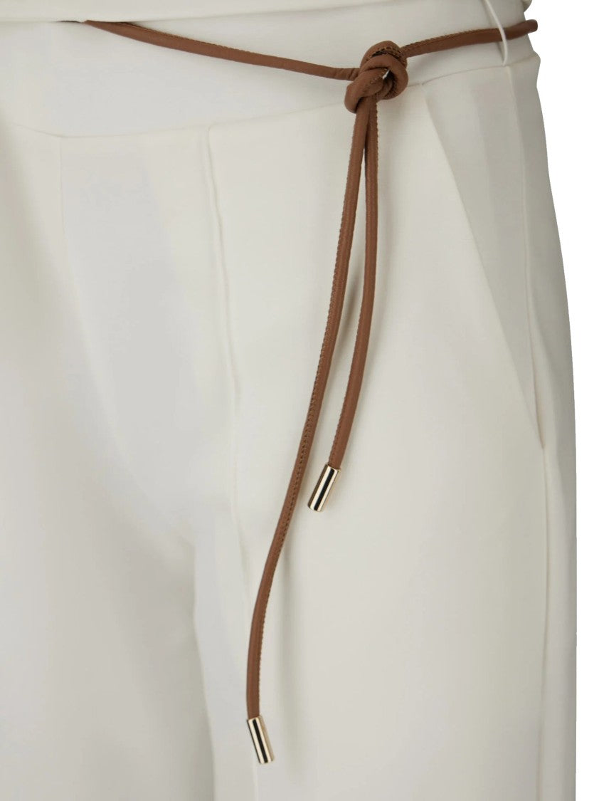 Herno Technical Jersey Wide-Leg Trousers With Pressed Crease