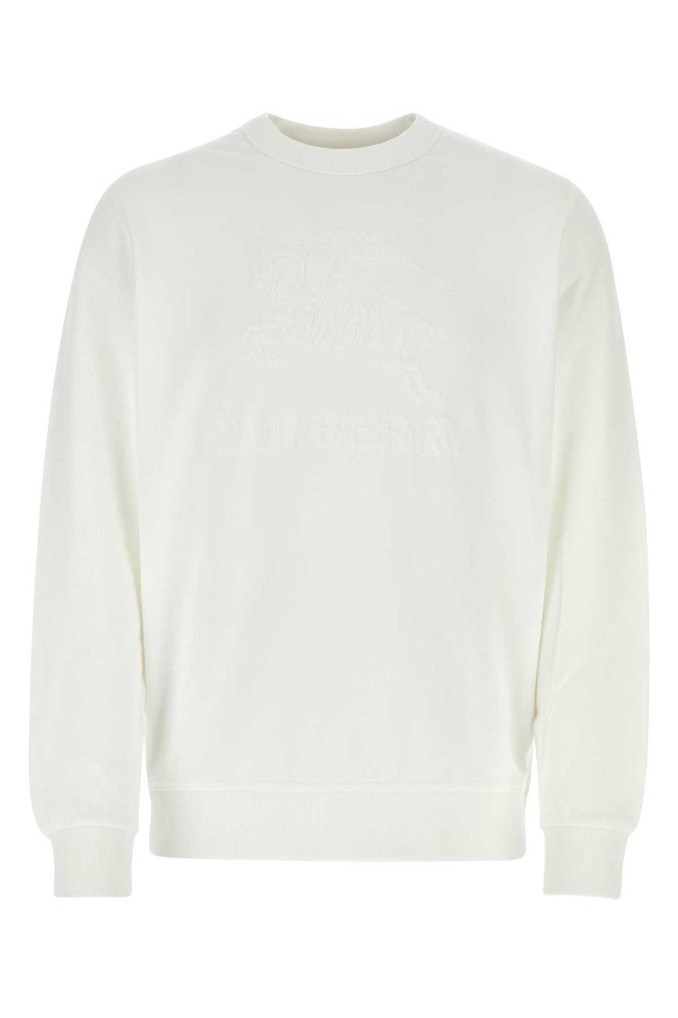 Burberry White Cotton Sweatshirt
