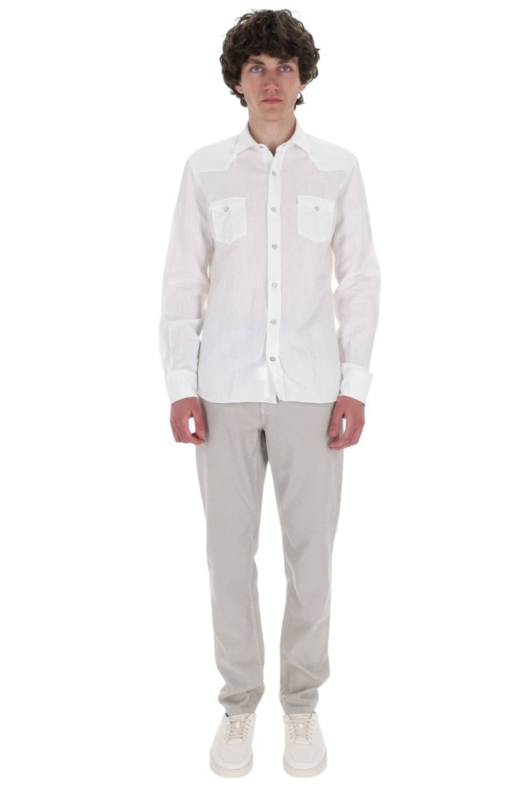 Barba Dandylife Texas Cotton-Linen Casual Shirt