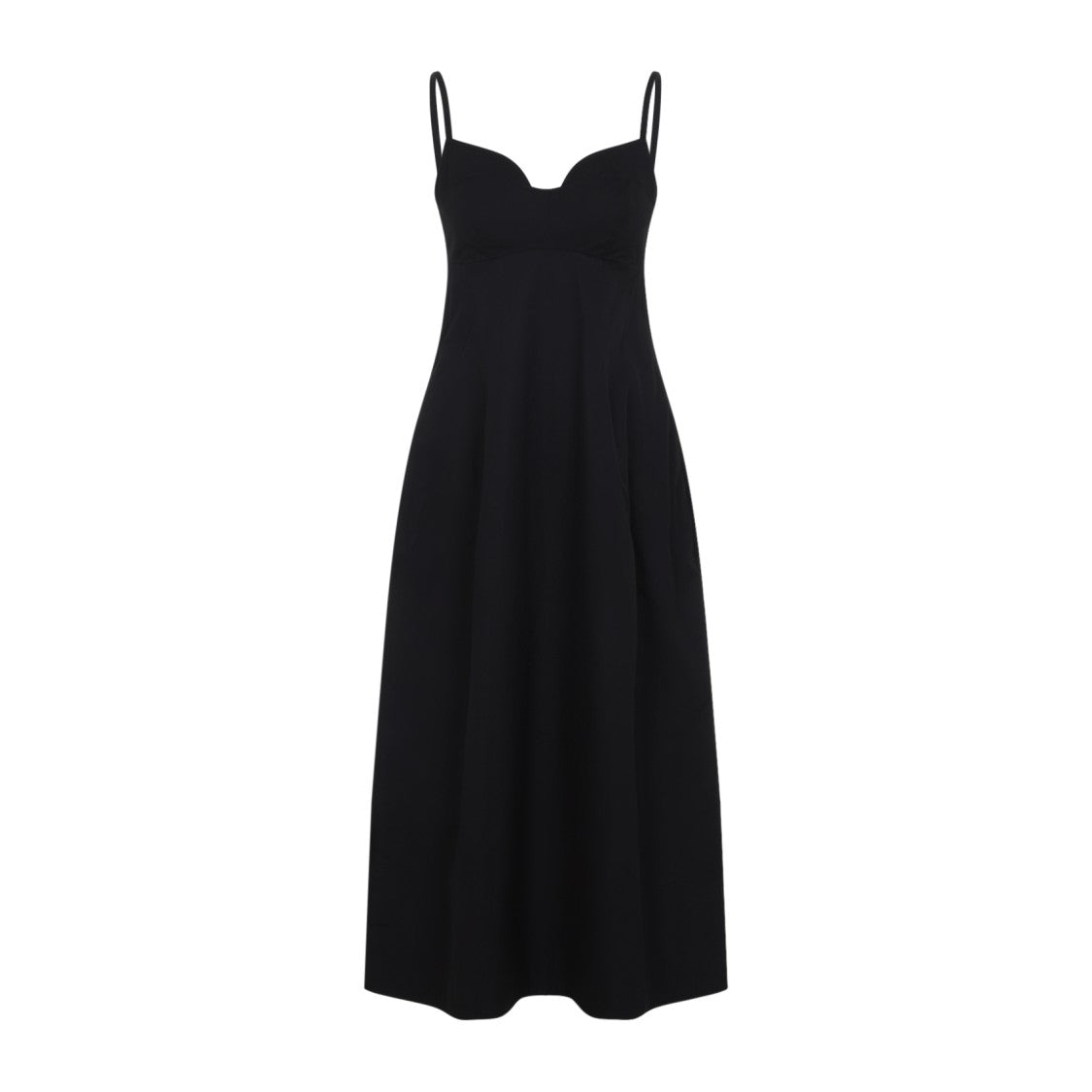 Co Black Maxi Dress With Spaghetti Straps And Sweetheart Neckline