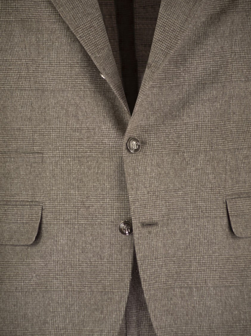 Brunello Cucinelli Prince Of Wales Flannel Suit
