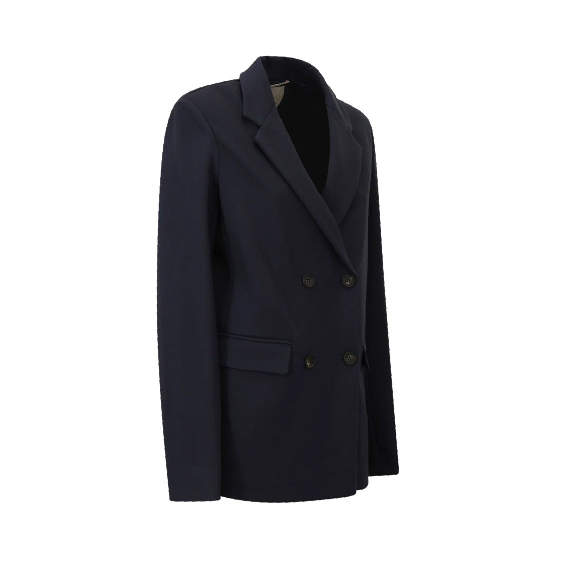Max Mara Double-Breasted Tailored Jacket In Deep Navy