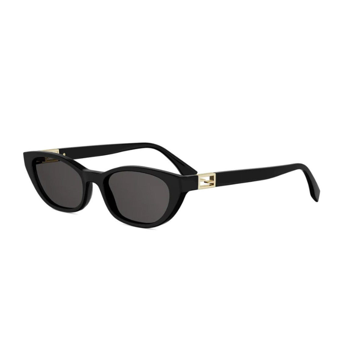 Fendi Black Tube Acetate Cat-Eye Sunglasses