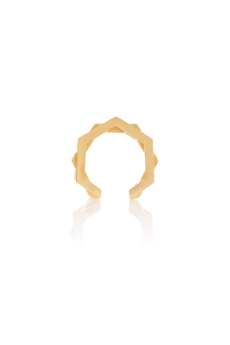 Federica Tosi Gold Ring Serena 18K Gold Plated Bronze Metal Ring