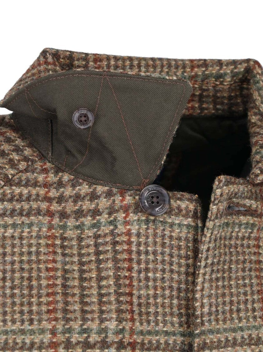 Polo Ralph Lauren Multicolor Checkered Wool Jacket With Classic Collar And Button Closure
