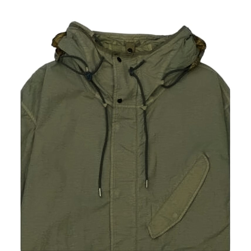 Engineered Garments Muted Olive Green Tropical Wool Parka