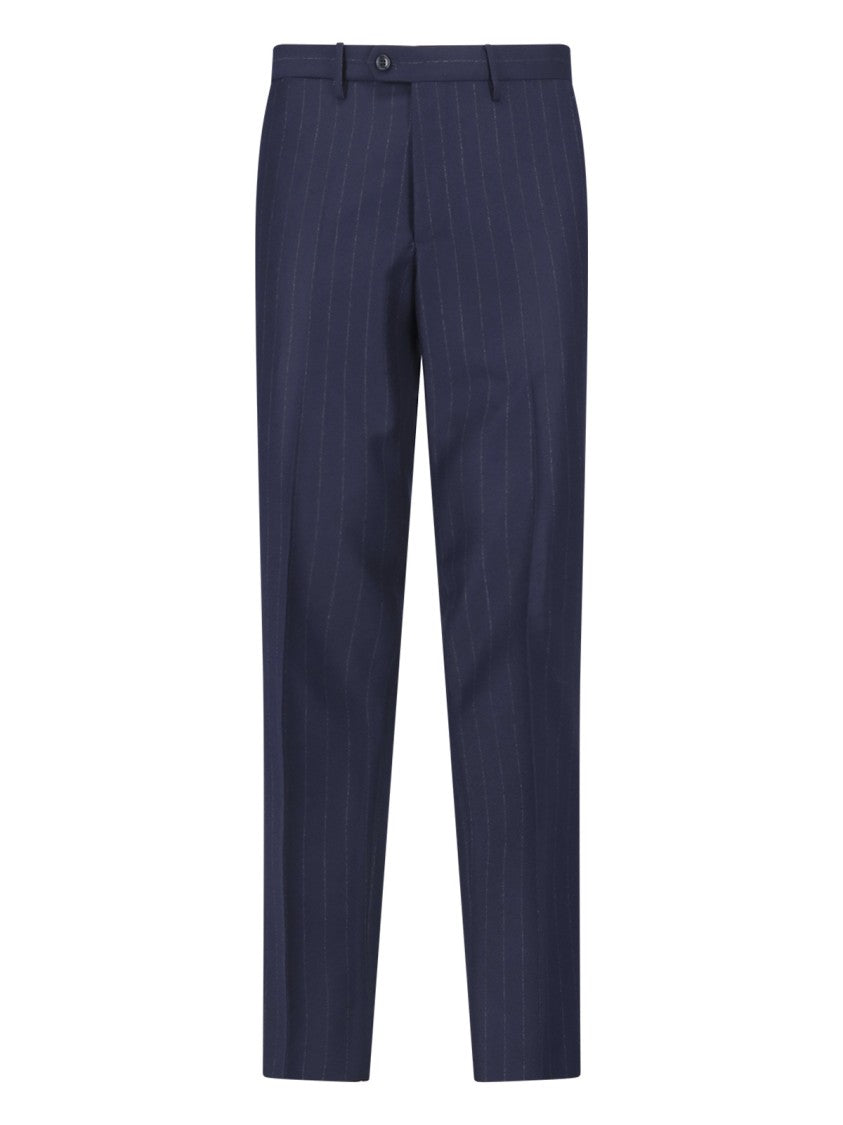 Tagliatore Exclusive Blue Pinstripe Tailored Suit By Tagliatore