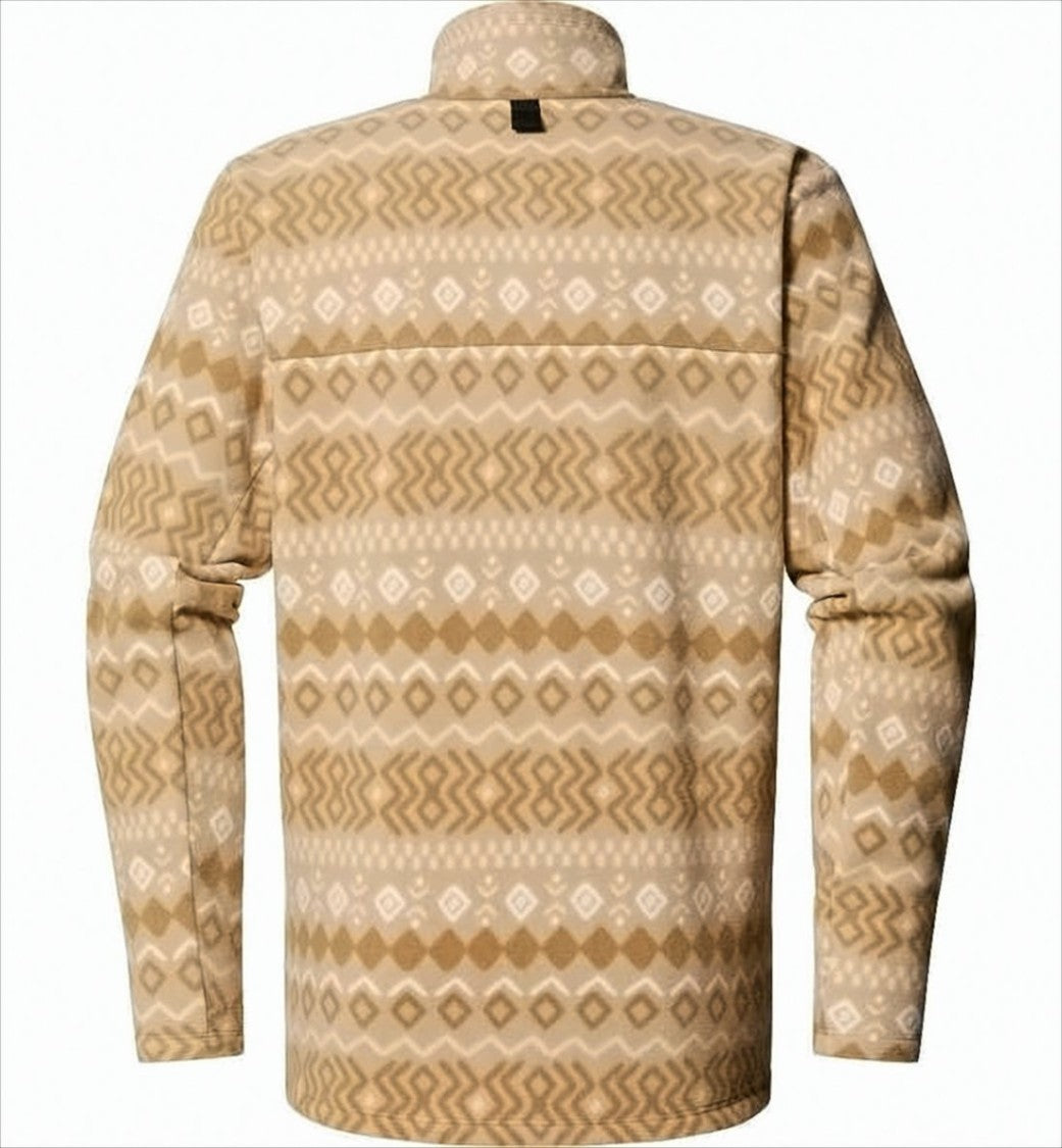 Haglöfs Geometric Pattern Zip-Up Knit With High Collar