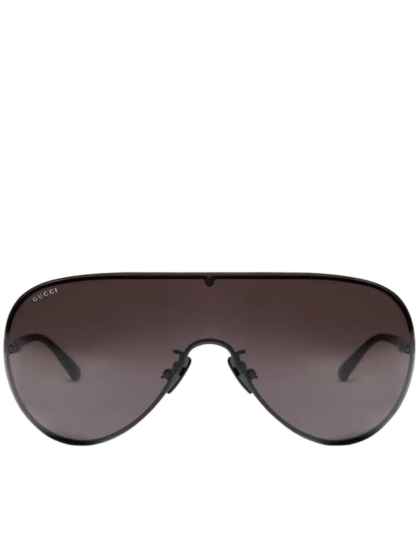 Gucci Continuous Lens Black Gucci Sunglasses With Minimalist Frame