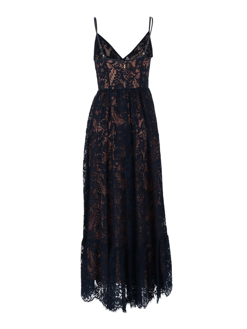 Michael Kors Corded Lace Scalloped Maxi Dress