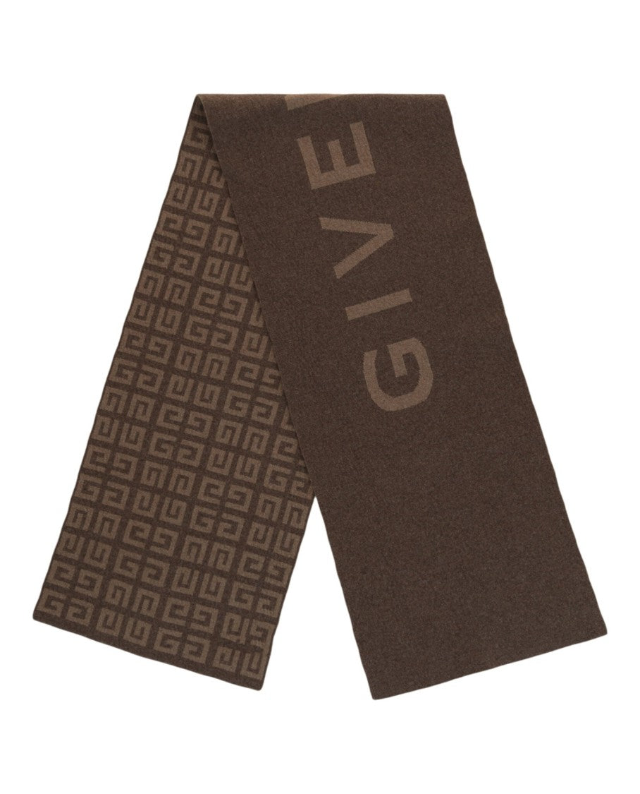 Givenchy Reversible Wool And Cashmere Scarf With Distinctive Logo Design
