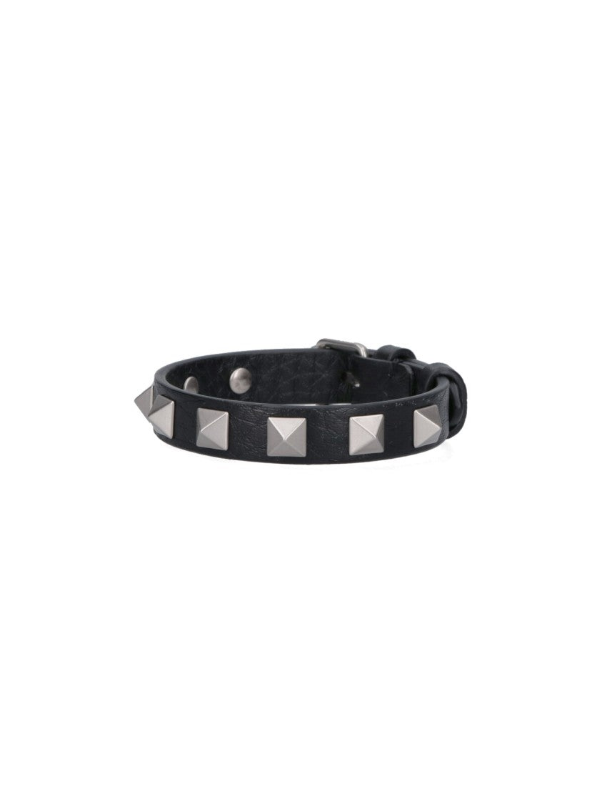Valentino Garavani Black "Rockstud" Bracelet