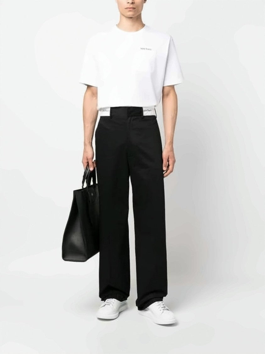 Palm Angels Minimalist Short-Sleeve T-Shirt With Subtle Chest Pocket