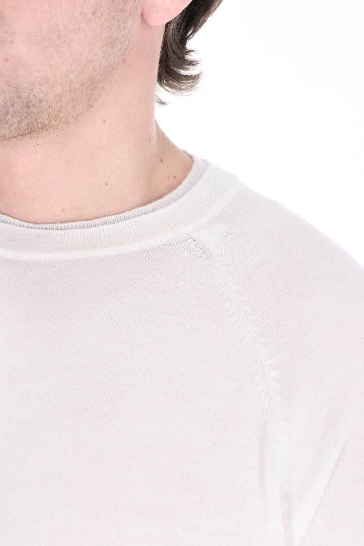Eleventy Wool Crewneck Sweater With Double Trim