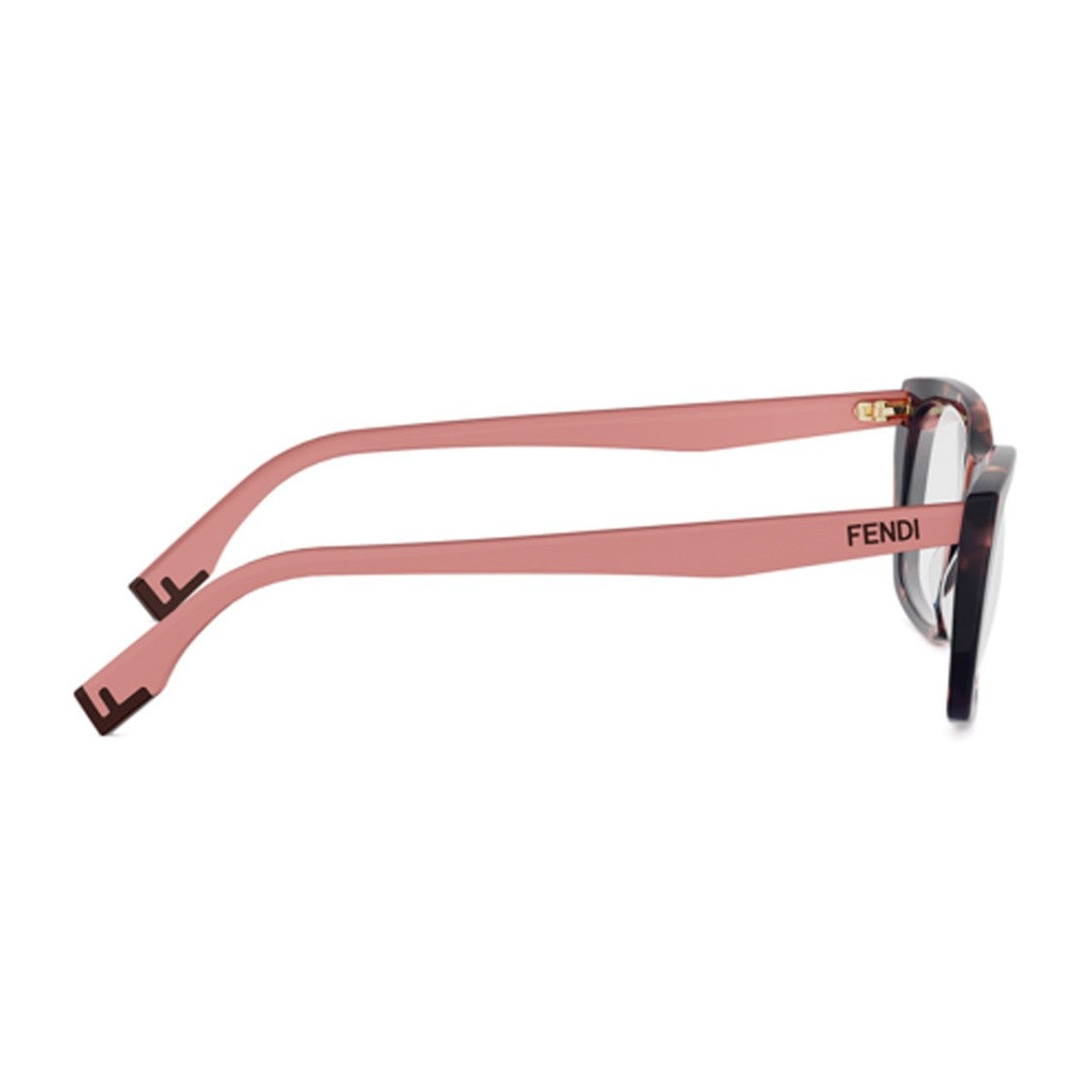 Fendi Havana Way Acetate Rectangular Sunglasses