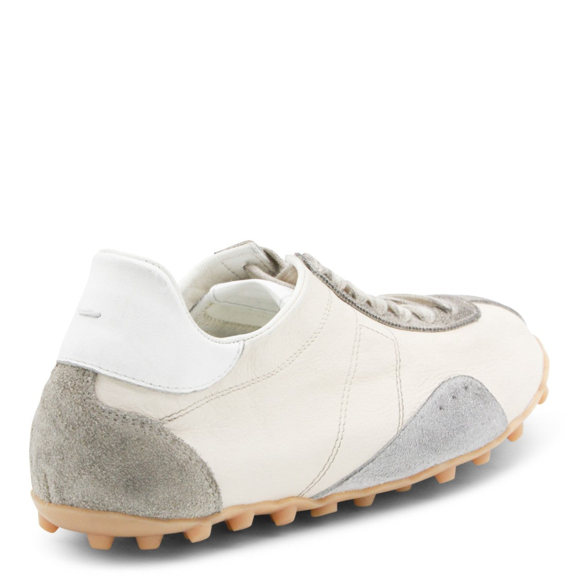Maison Margiela Low-Profile Beige Leather Sneakers