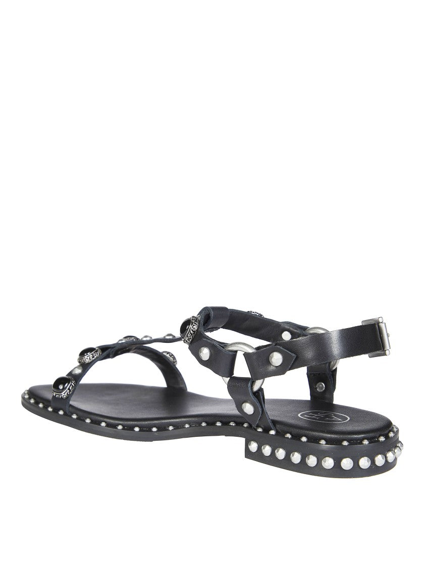 Ash Black A Soft Mustang Studded Sandals