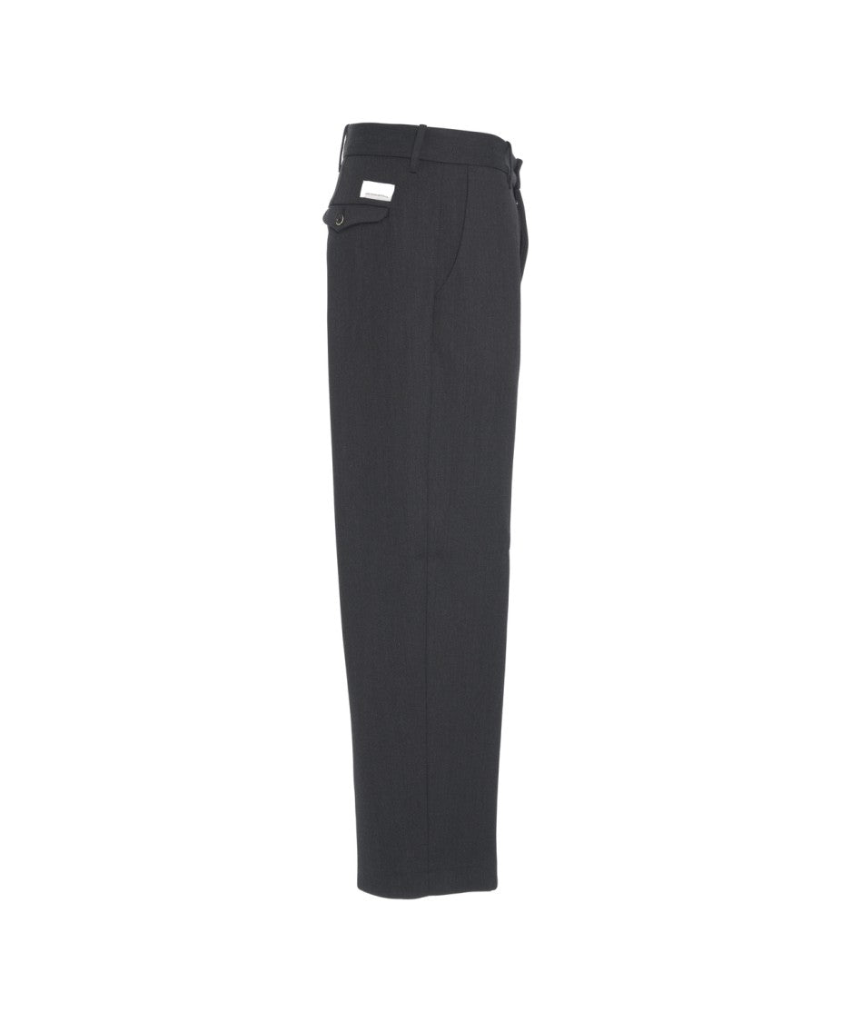 Nine In The Morning Straight-Leg Wool Trousers With Button Closure And Belt Loops