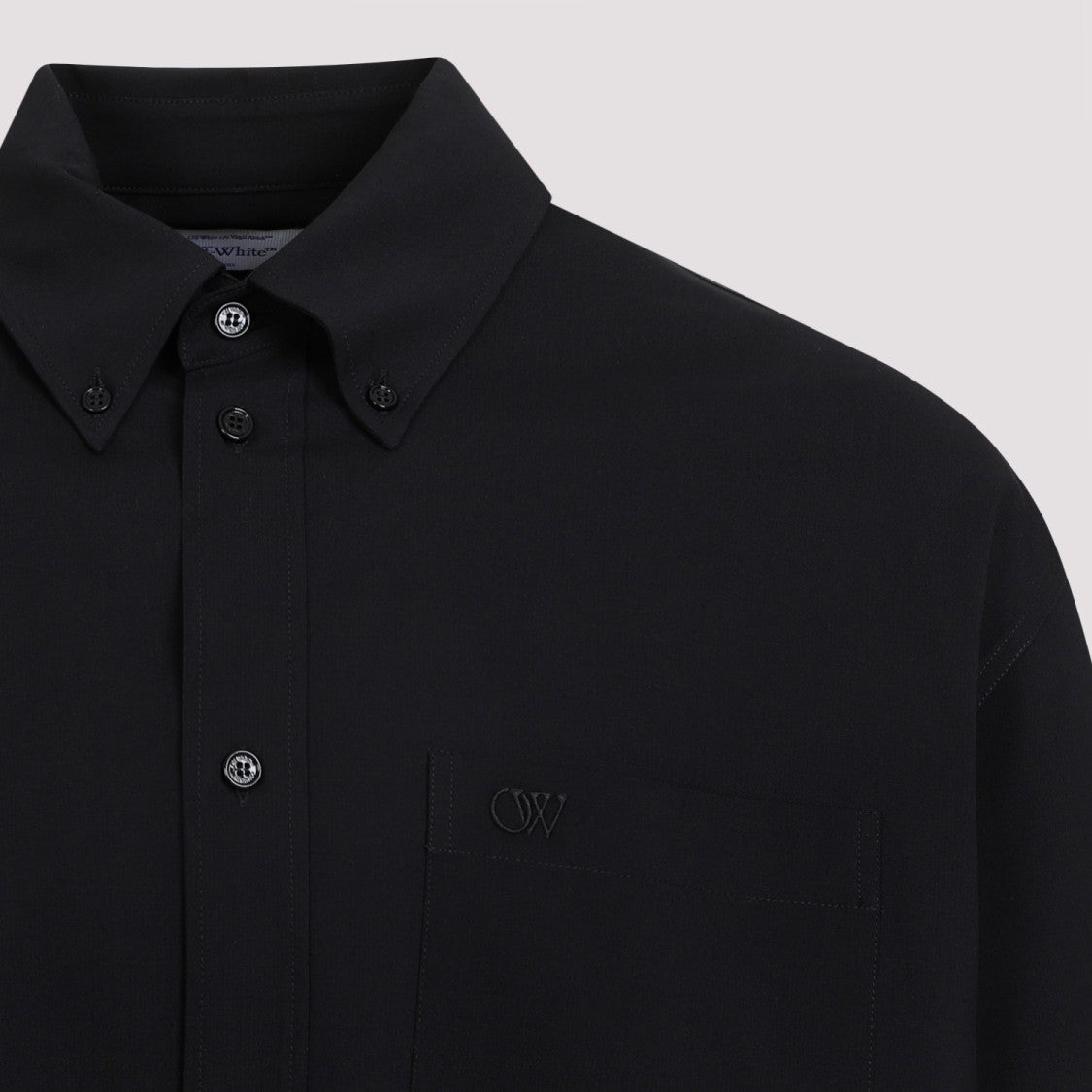 Off-White Emb Black Cotton Shirt