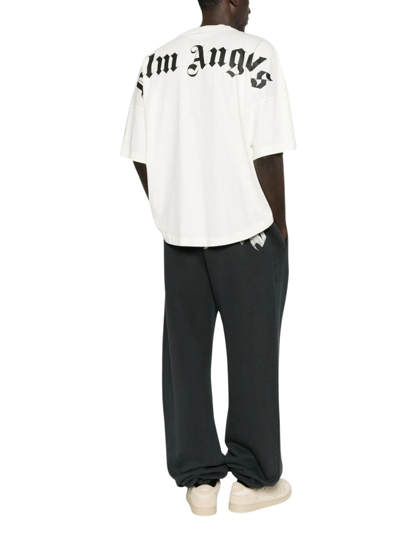 Palm Angels White Classic Logo Short-Sleeve Cotton T-Shirt