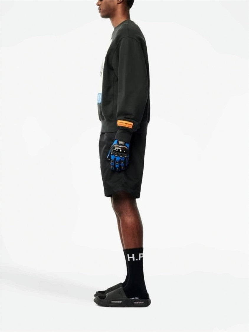 Heron Preston Relaxed Fit Black Long Sleeve Sweatshirt With Graphic Heron Design