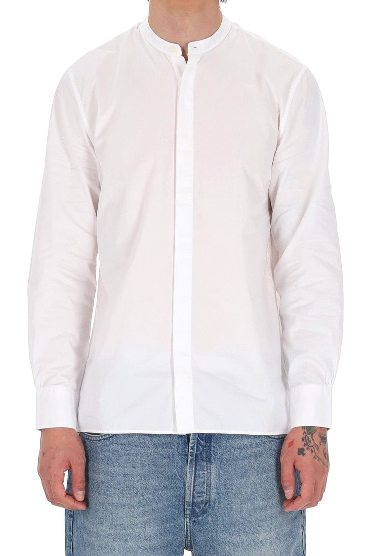 Officine Generale Gaston Light Poplin Band Collar Shirt