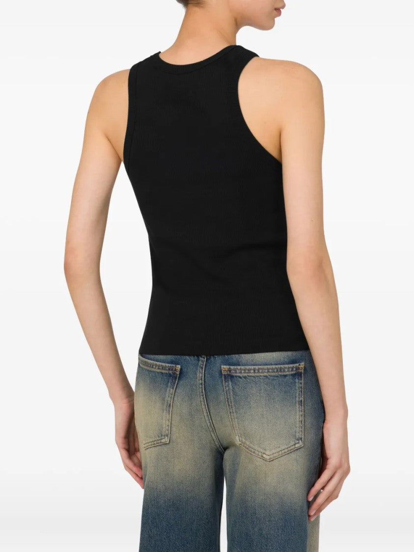 Moschino White Classic Minimalist Design Top
