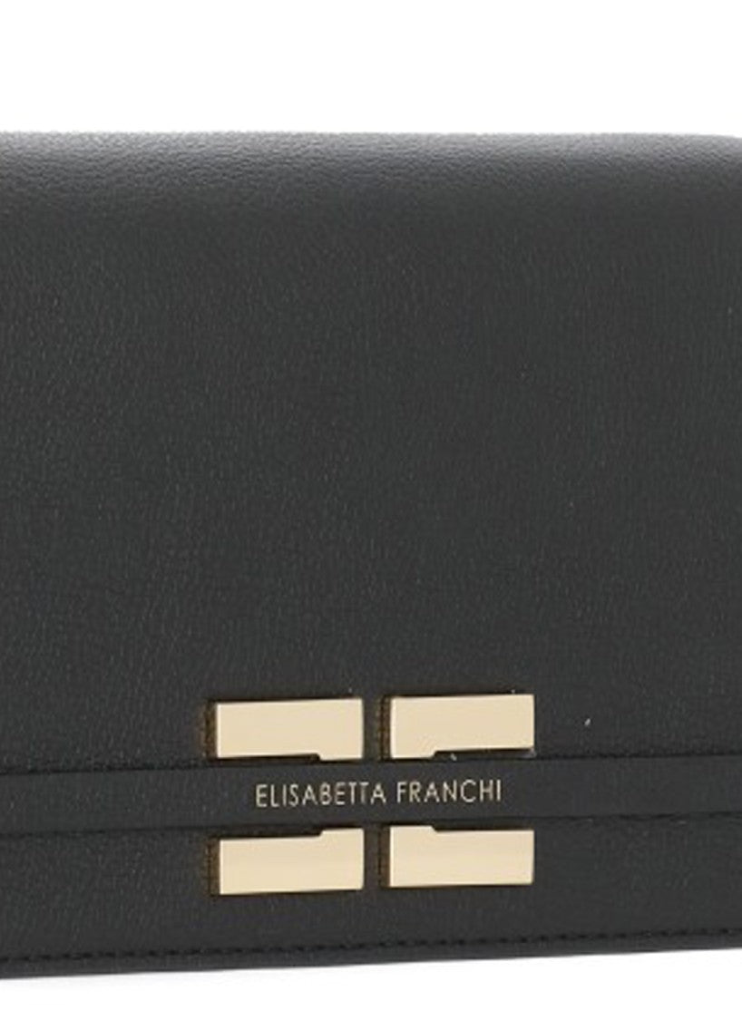 Elisabetta Franchi Rectangle Shoulder Bag With Magnetic Closure And Chain Strap