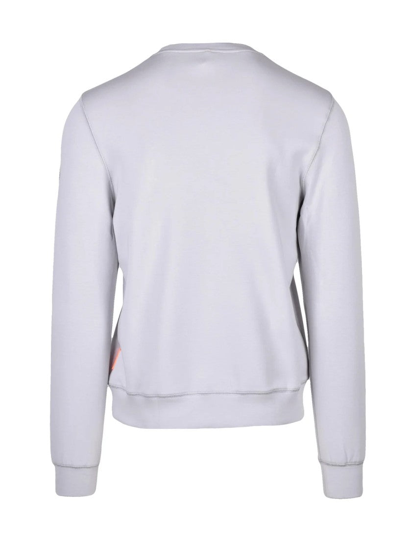 Sunstripes Grey Cotton-Blend Ribbed Sweatshirt