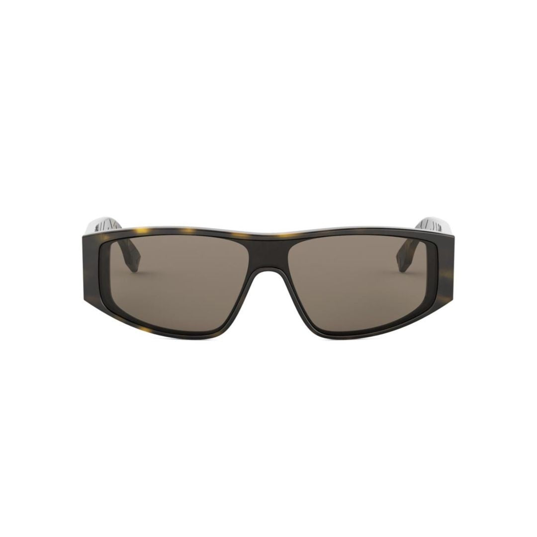 Fendi Fe40167i Rectangular Tortoiseshell Sunglasses