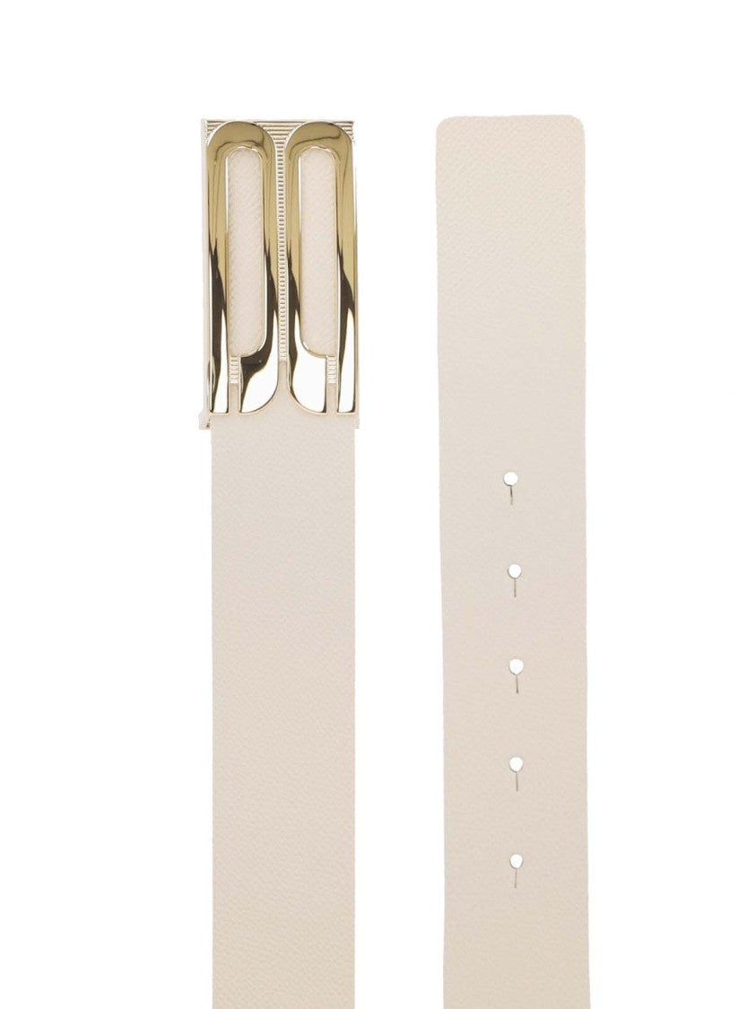 Victoria Beckham "Jumbo Frame" Belt White