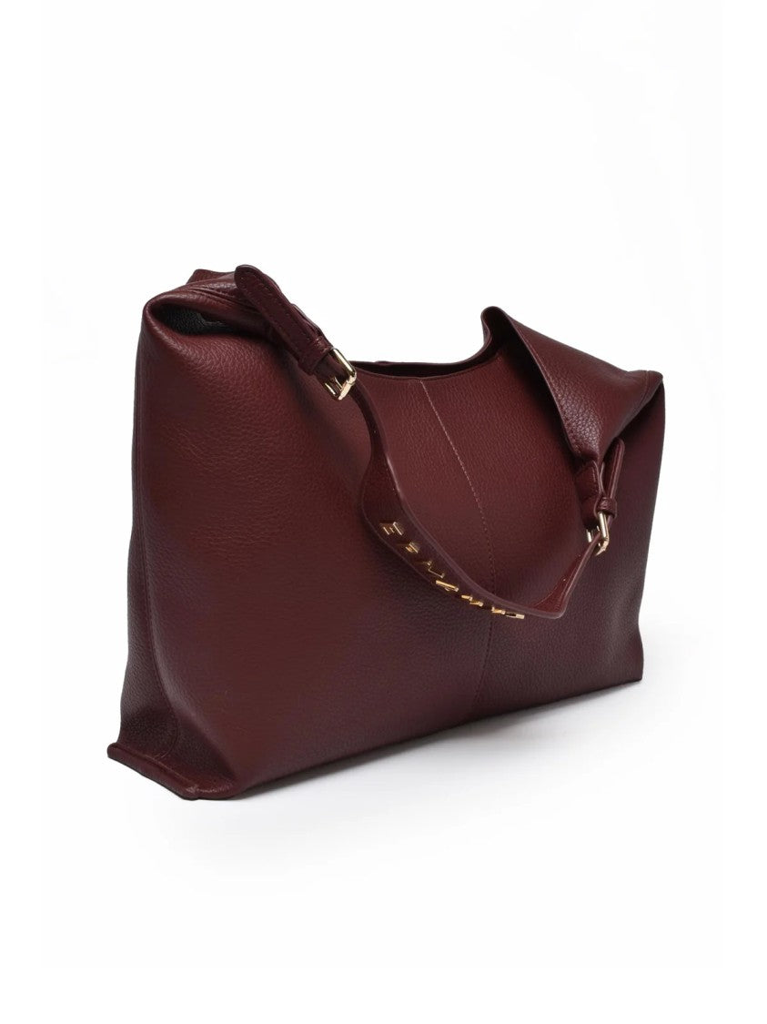 Ermanno Firenze Red Veronica Suede-Effect Polyurethane Shoulder Bag
