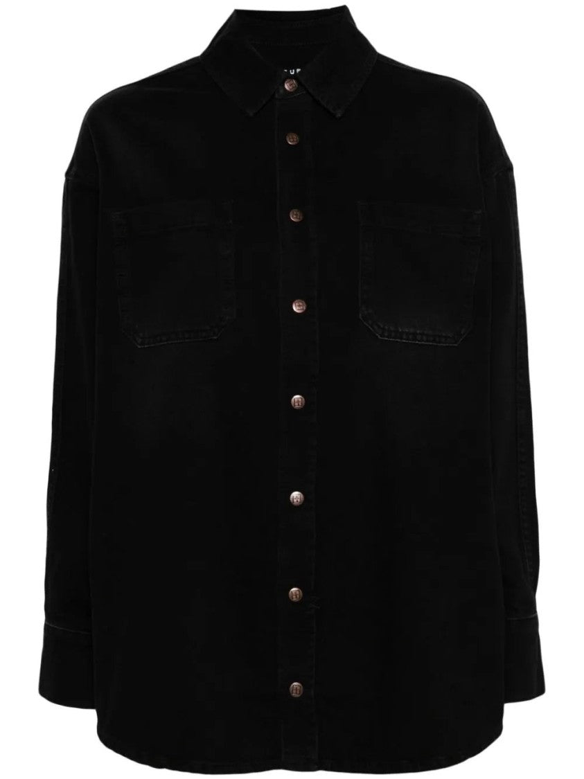 Ksubi Oversized Long Sleeve Shirt With Classic Collar