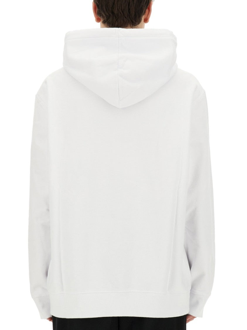 Lanvin Relaxed-Fit Hooded Sweatshirt With Subtle Embroidery