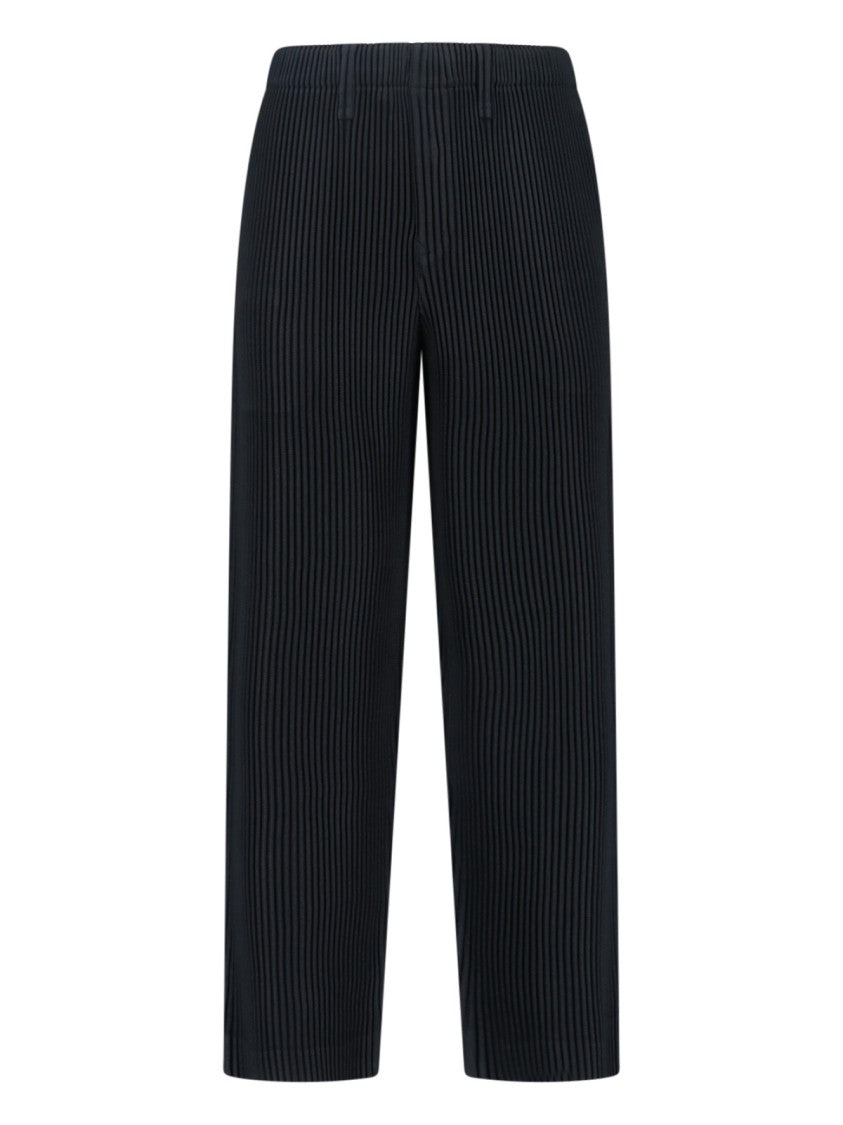 Homme Plissé Issey Miyake Straight-Leg Trousers With Minimalist Design And Clean Silhouette