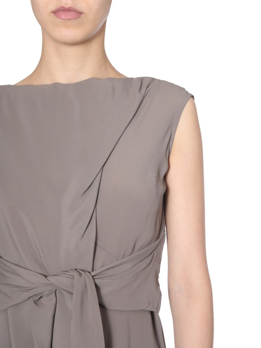 Rick Owens Sleeveless Draped Top With Knotted Detailing