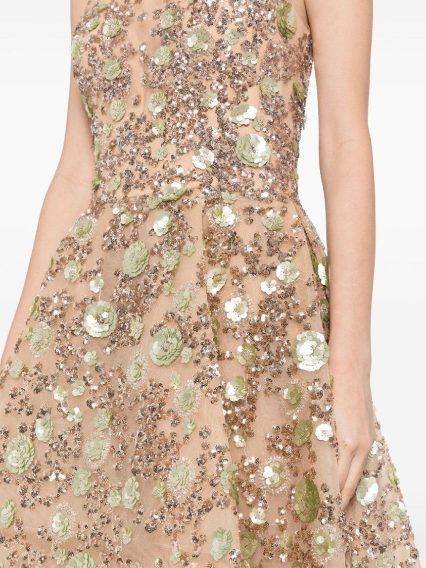 Saiid Kobeisy Tulle, High-Low Dress With Dotted Beading